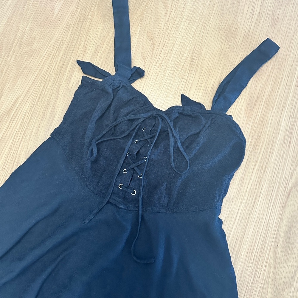 Free People Sleeveless Mini Dress Size XS Black - Picture 2 of 6